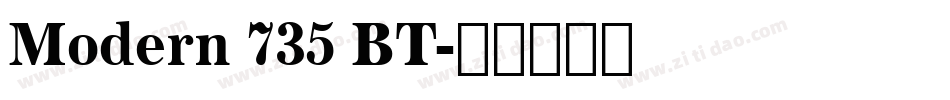 Modern 735 BT字体转换